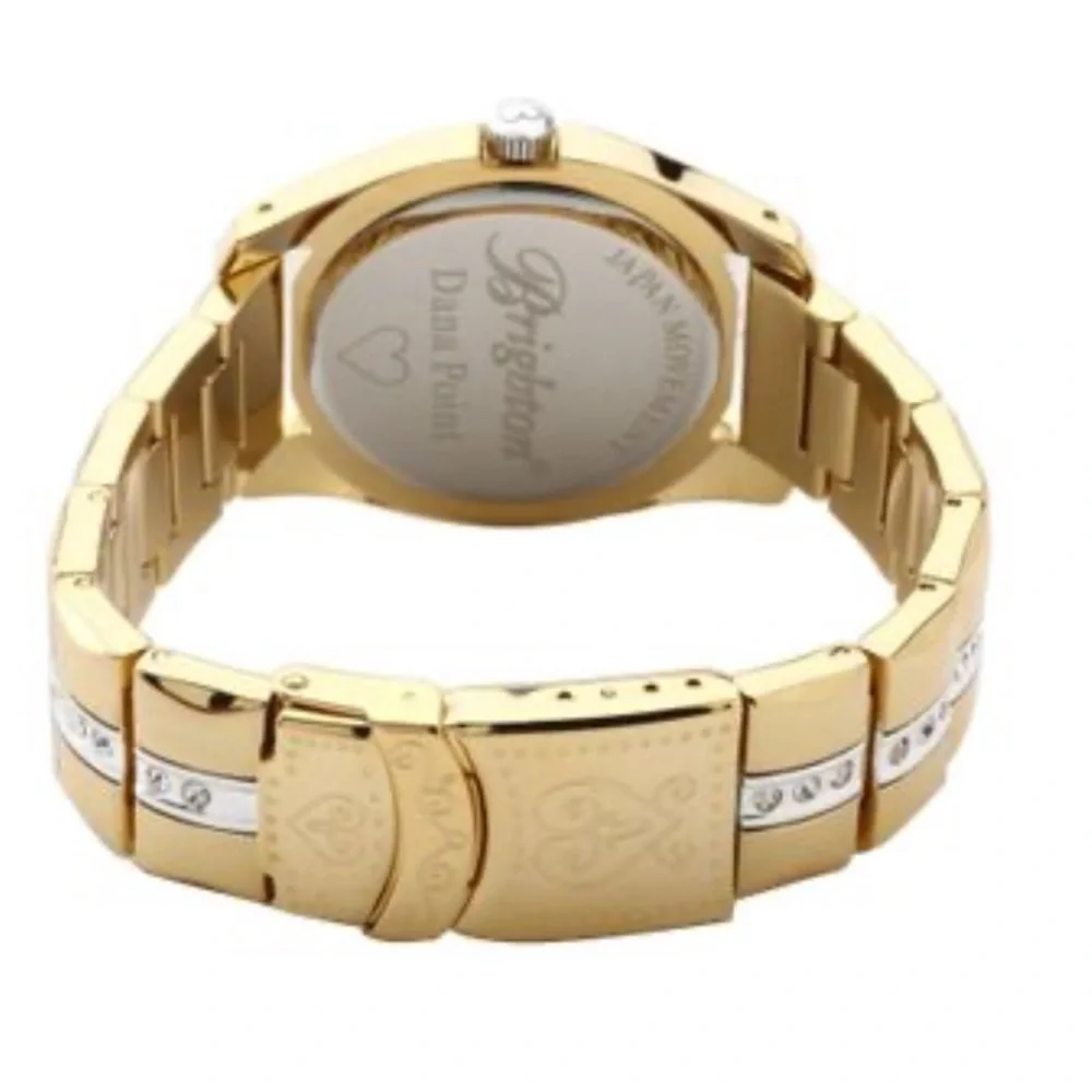 Brighton Dana Point Gold Watch. Summer Time Look Beautiful Crystals. New battery
